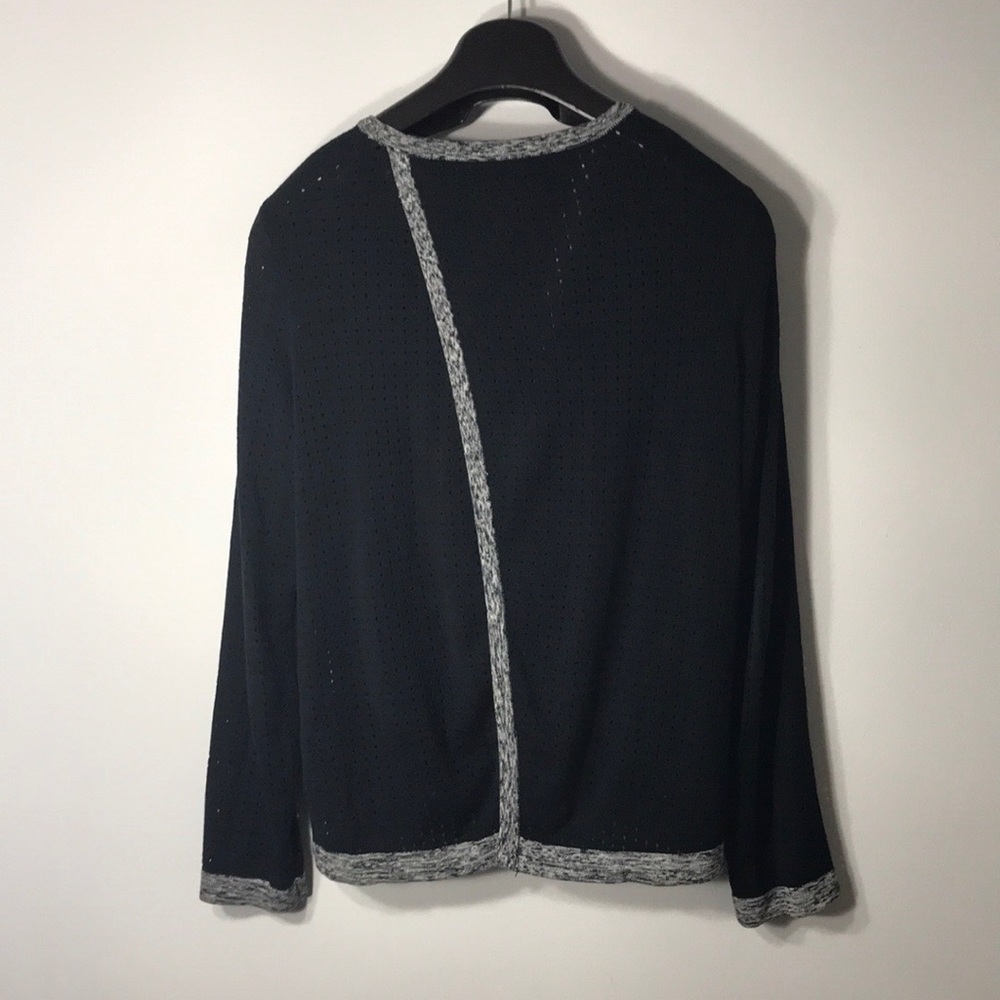 Rag & Bone Perforated Split Back Pullover Blue - Picture 6 of 7